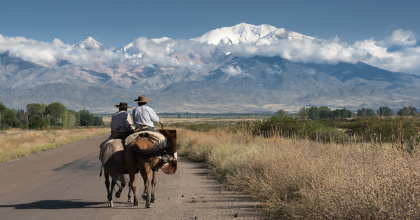 Argentine Voyage face aux Andes dans la province de Mendoza