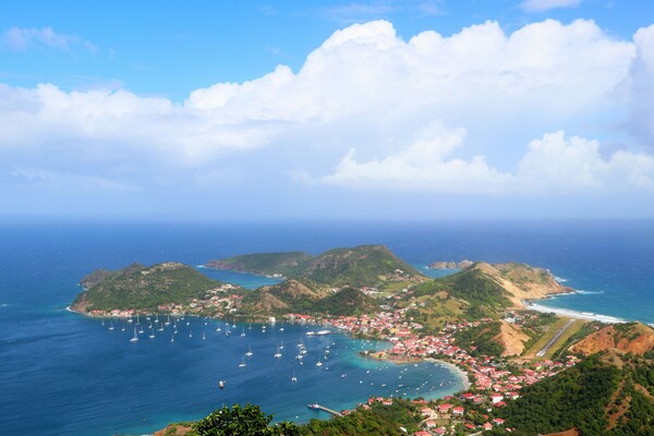 vue aérienne île des Antilles