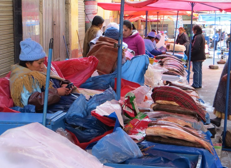 Bolivie voyage La Paz scène de marché