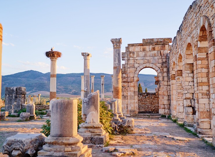 Volubilis au lever du jour