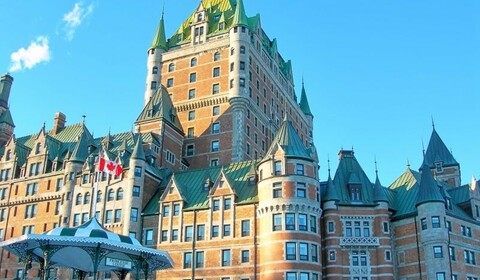 Québec City.  Chute Montmorency, Place Royale.