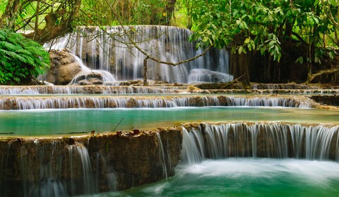 Luang Prabang -Ban Nong Heo (30km 50min) - Kuang Sy - Luang Prabang (35km 1h) (B, L)