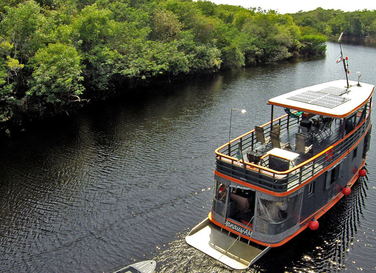 Brésil Voyage Amazon Eco Boat naviguant
