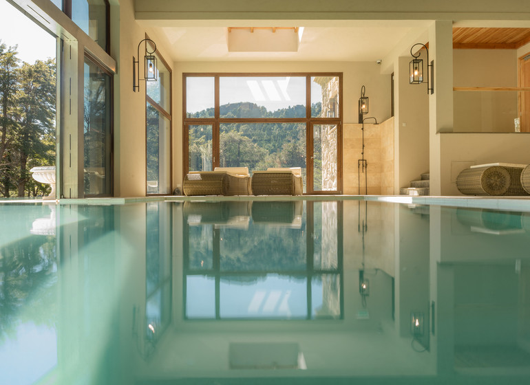 Argentine Voyage Lago Nahuel Huapi Villa Beluno piscine inter.