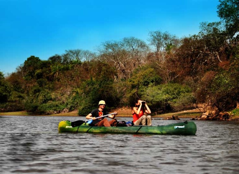 Brésil Voyage Pantanal Barranco Alto excursion en canoe