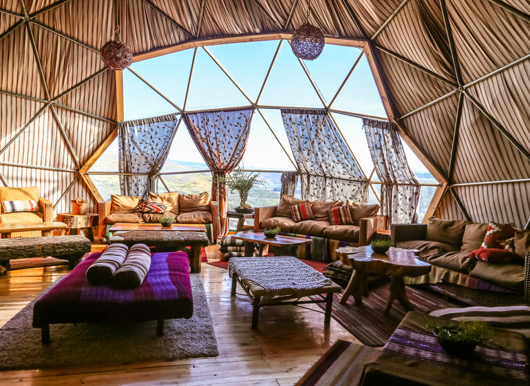 Chili Voyage Torres del Paine Ecocamp dome lounge