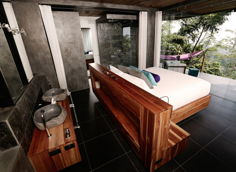 Costa Rica Voyage Kura Design Villas suite avec salle de bain ouverte