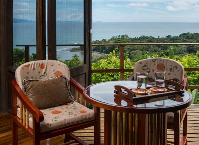 Costa Rica Voyage Lapa Rios Lodge vue depuis balcon d'un bungalow