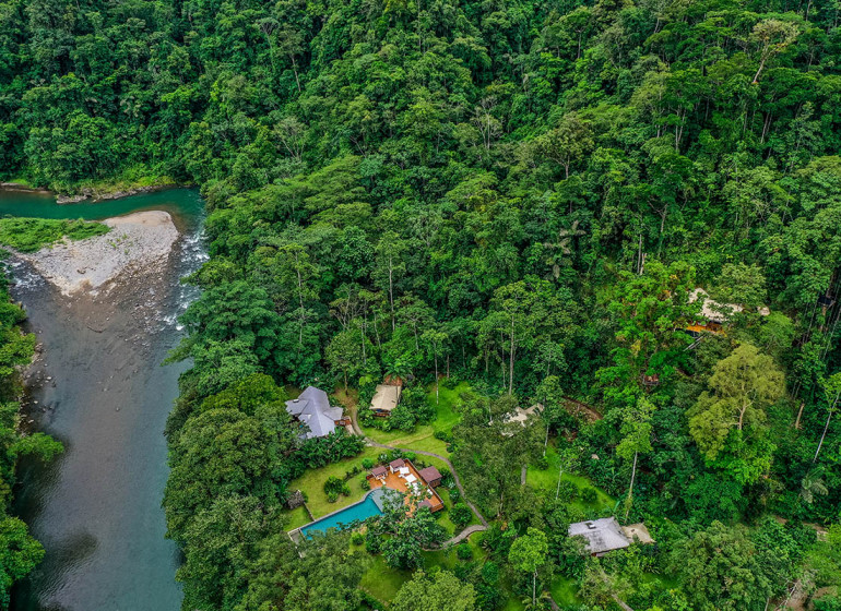 Costa Rica Voyage Pacuare River Lodge vue du ciel