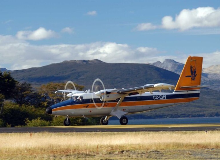 Voyage Patagonie arrivée petit avion