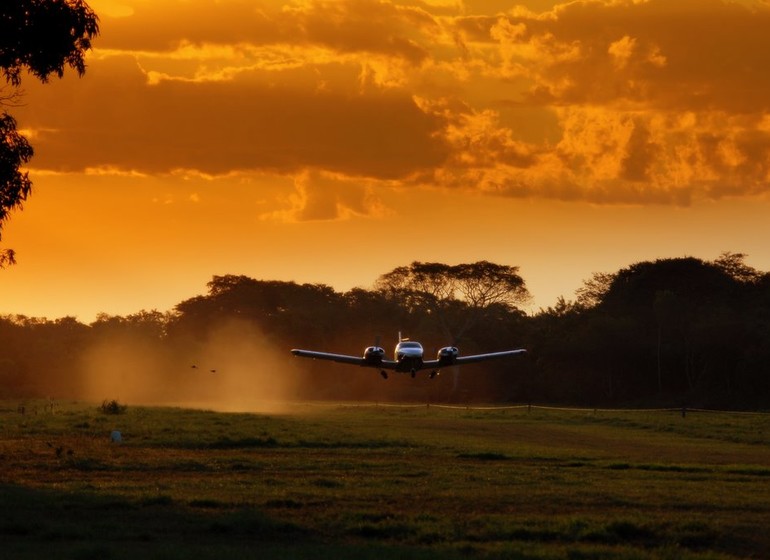 Brésil Voyage Pantanal Barranco Alto arrivée en avionette