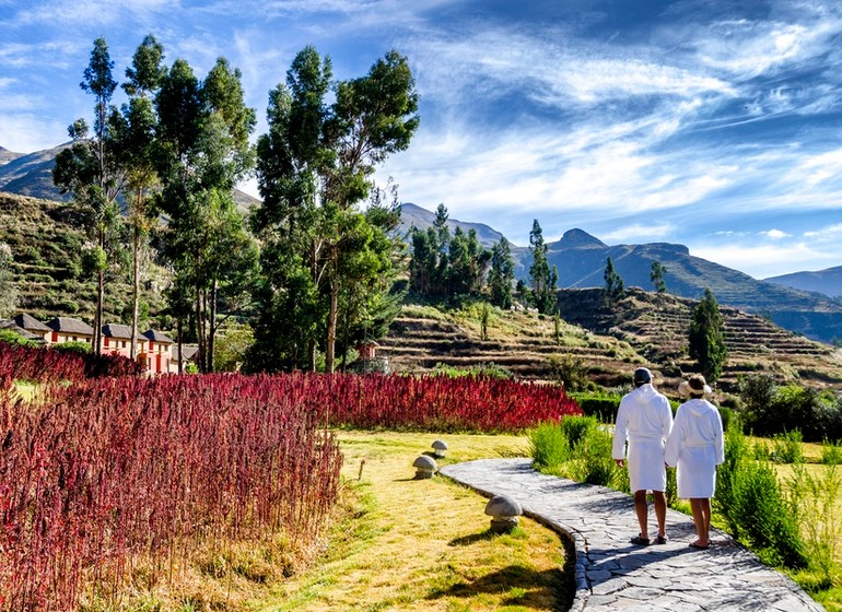 Pérou Voyage Colca Lodge sentiers aux thermes privés