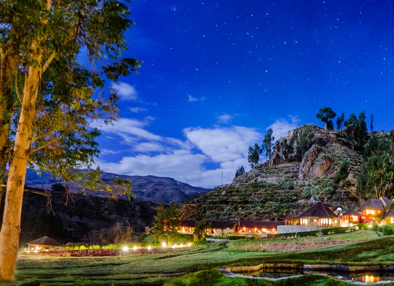 Pérou Voyage Colca Lodge panoramique ambiance début de soirée