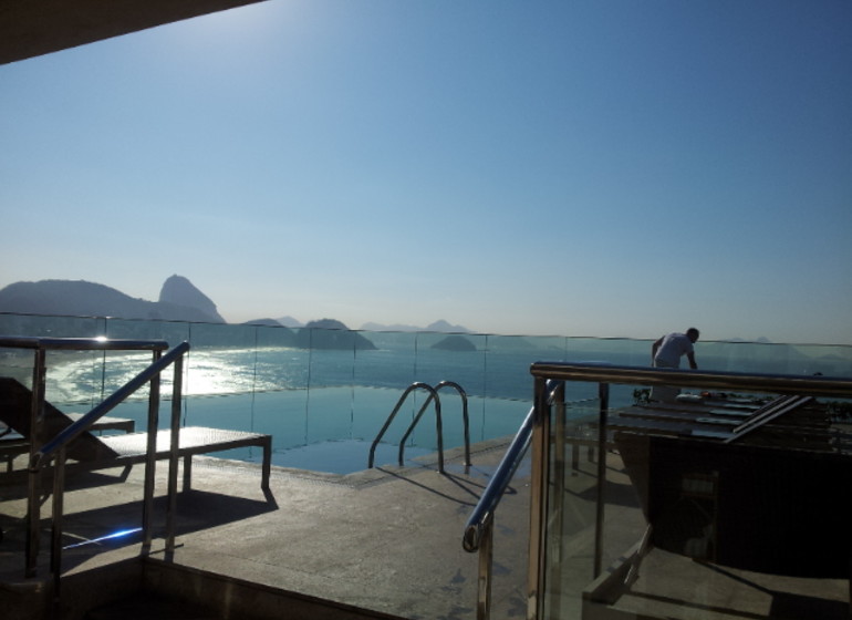 Brésil Voyage Rio de Janeiro vue d'une terrasse de Copacabana