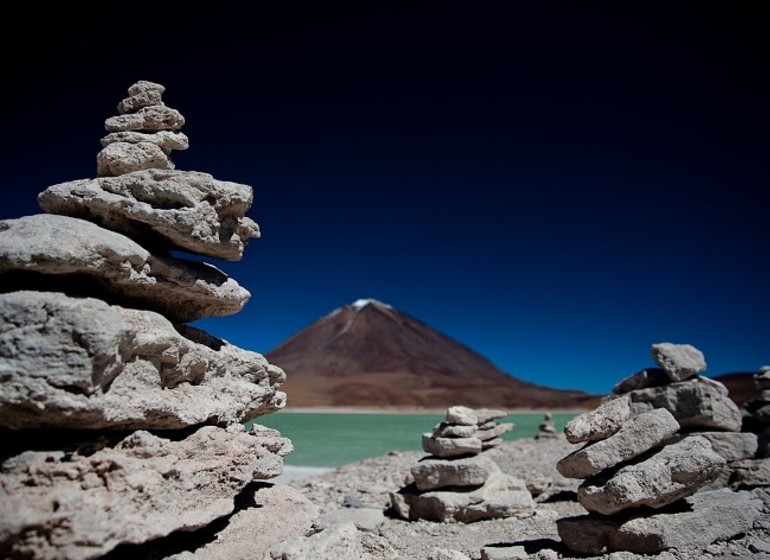 Bolivie voyage laguna verde avec Licancabur