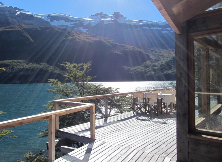 Argentine Voyage Patagonie Aguas Arriba Lodge terrasse