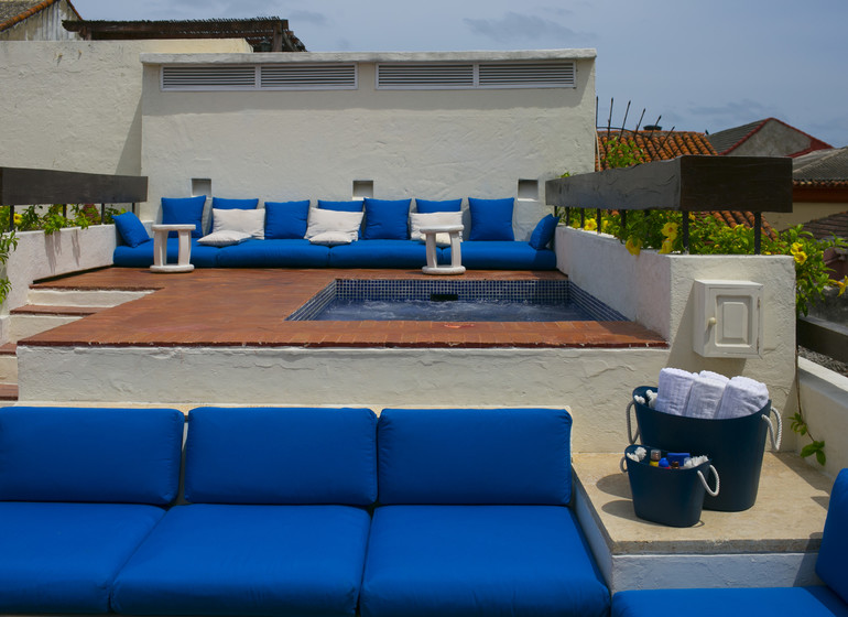 Colombie Voyage Cartagena Quadrofolio Hotel terrasse