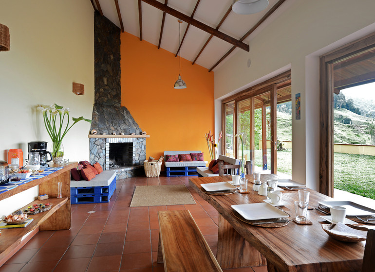 Colombie Voyage Gran Azul Ecoresort Salento salon et salle a manger