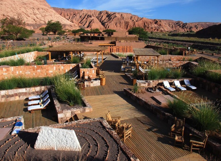 Chili Voyage Alto Atacama vue lodge avec piscines