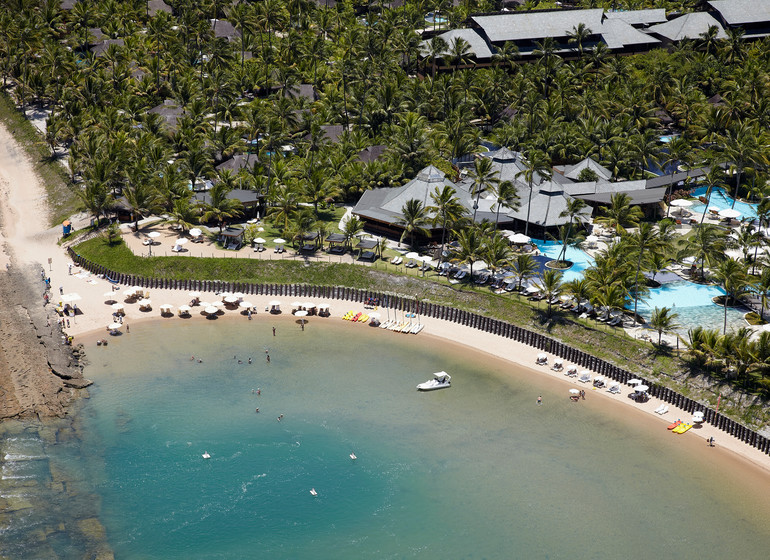 Brésil Voyage Balnéaire Muro Alto Nannai Beach vue du ciel avec recife