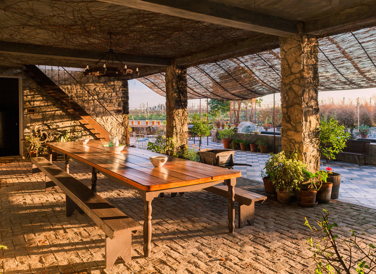 Uruguay Voyage Finca Narbona Relais & Châteaux terrasse ombragée