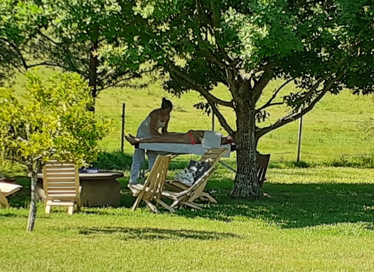 Uruguay Voyage Lavalleja Balcon del Abra massages dans le jardin