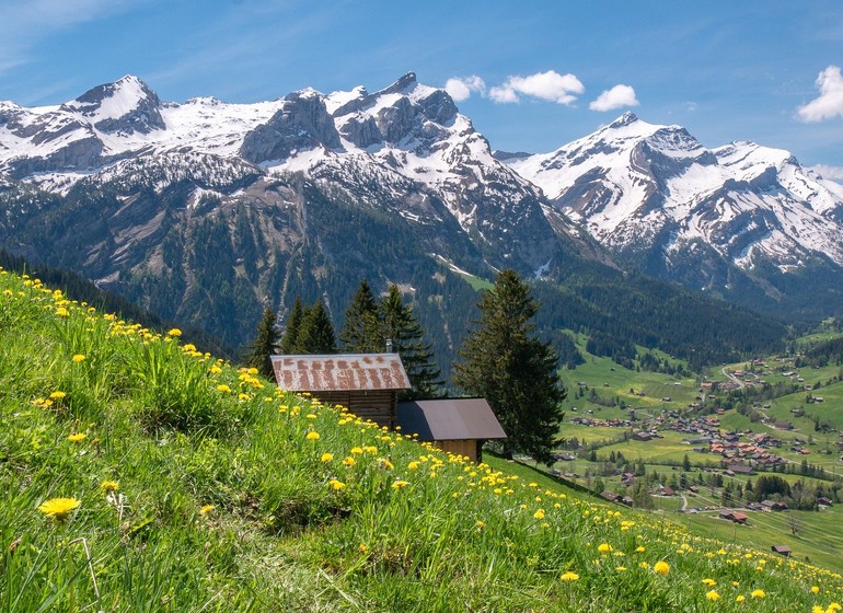 Voyage en Suisse village et canton Oberland Bernois