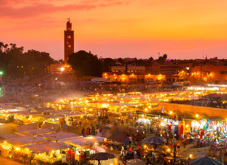 place jemaa el fna marrakech soir