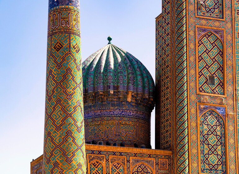 coupoles turquoise samarcande ouzbekistan