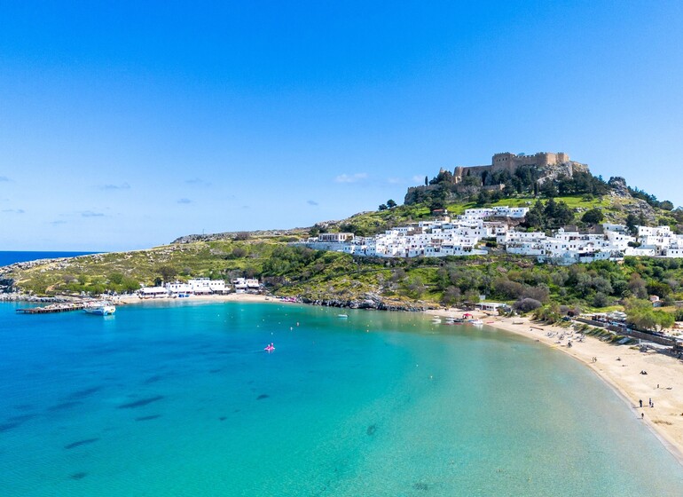 Vue aérienne île Rhodes