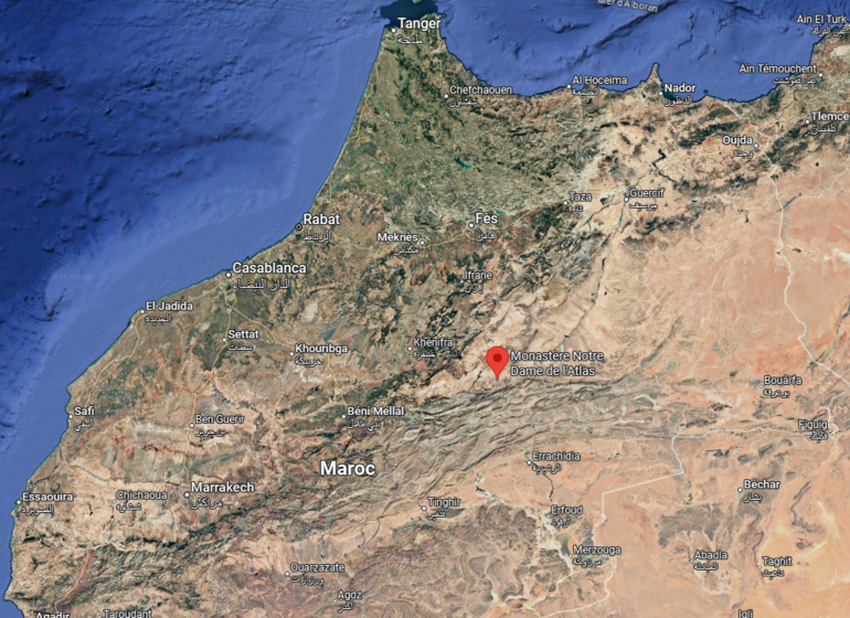 voyage pèlerinage Maroc carte