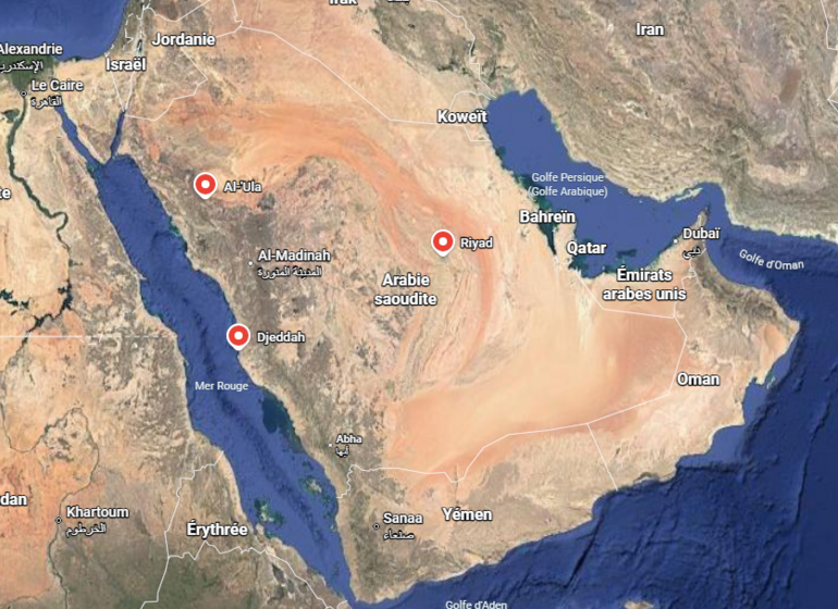 voyage Arabie Saoudite carte