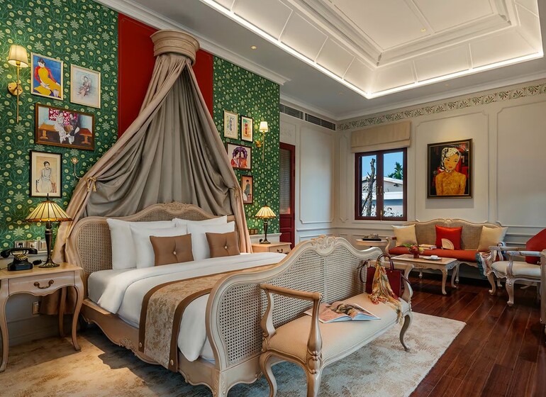 Chambre French Villa avec lit king size au Ancient Hué