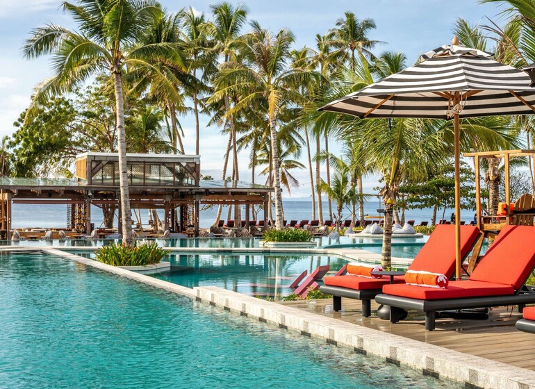 Piscine en bord de mer du South Palms Resort Panglao, Philippines