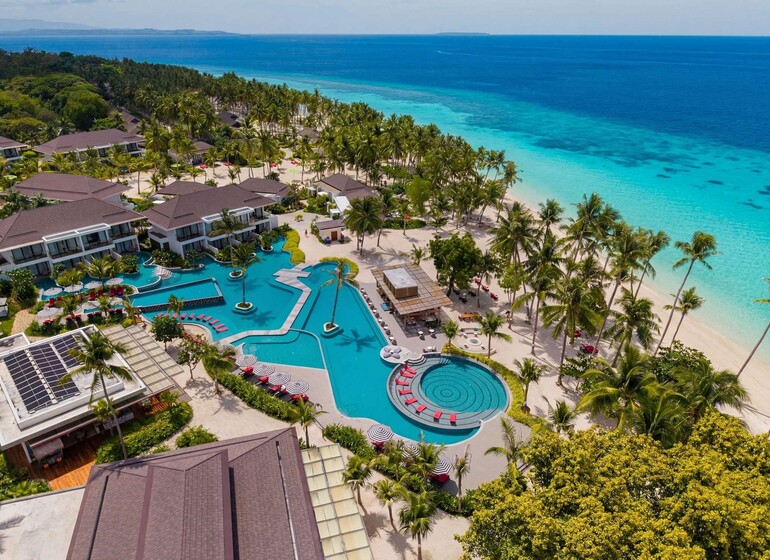 Vue aérienne du South Palms Resort Panglao, Philippines