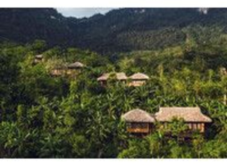Vue aérienne des logements du Avana Retreat